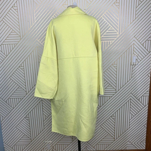 Zara Oversized Wool Blend Coat Jacket in Yellow Blogger Fav Size US Small - Picture 7 of 12